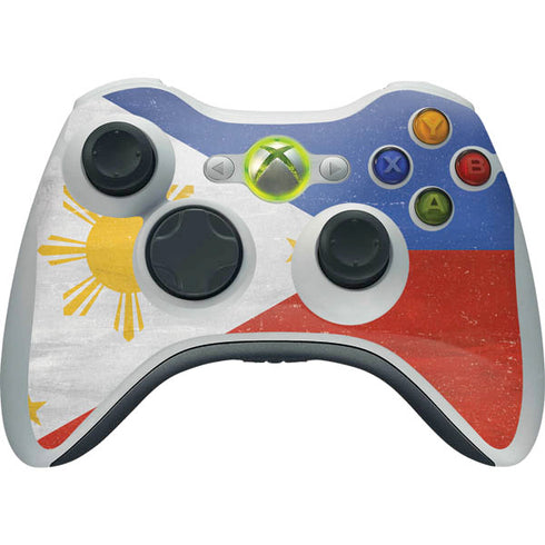 Philippines Flag Distressed Xbox 360 Wireless Controller Skin